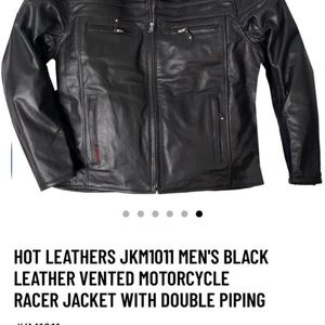 Men's Black Leather Racer Jacket